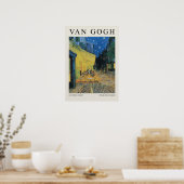 Cafee Terrace At Night Blossom Poster (Keuken)