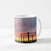 Cafeimage bij zonsondergang mok (Voorkant rechts)