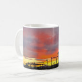Cafeimage bij zonsondergang mok (Voorkant links)