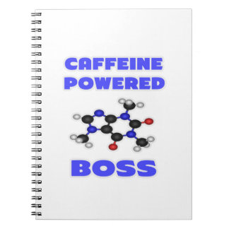 Cafeïne aangedreven baas notitieboek