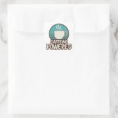 Cafeïne aangedreven Retro Sticker (Tas)