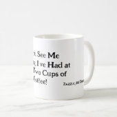 Cafeïne-aangedreven sarcasme werk Mok (Voorkant rechts)