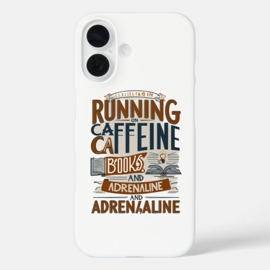 Cafeïne Boeken Adrenaline Case-Mate iPhone Case (Achterkant)