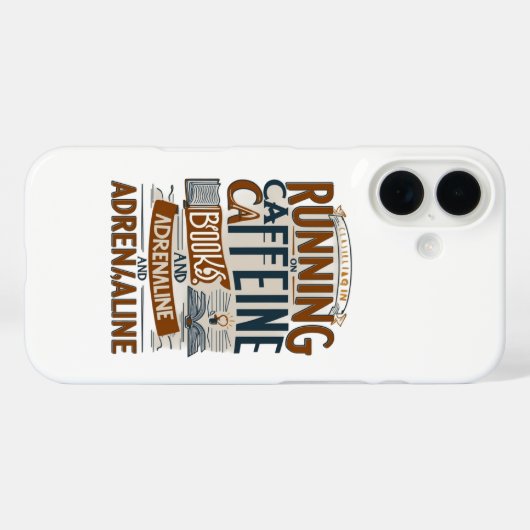 Cafeïne Boeken Adrenaline Case-Mate iPhone Case (Achterkant (horizontaal))