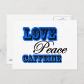 cafeïne briefkaart (Voorkant / Achterkant)