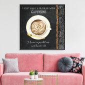 Cafeïne Cappuccino Hart Kunst Koffiewinkel Kunst Canvas Afdruk (Insitu (Woonkamer))