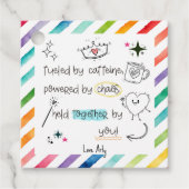 Cafeïne Chaos Bedankt autisme SEN leraar SENCO Bedankjes Labels (Voorkant)