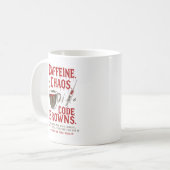 Cafeïne, Chaos & Code Browns Funny Night Nurse Koffiemok (Voorkant links)