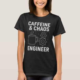 Cafeïne & Chaos Engineer - Grappig Koffie Tech Gif T-shirt