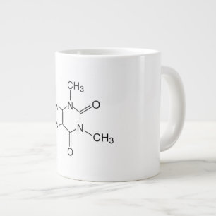 cafeïne chemische formule koffiechemie-element grote koffiekop