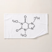 cafeïne chemische formule koffiechemie-element handdoek (Handdoek)