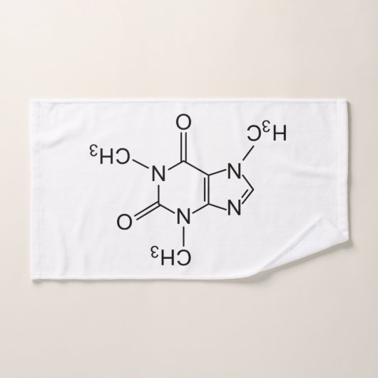 cafeïne chemische formule koffiechemie-element handdoek (Handdoek)