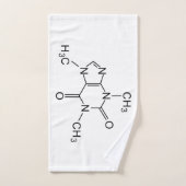 cafeïne chemische formule koffiechemie-element handdoek (Handdoek)