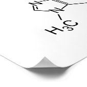cafeïne chemische formule koffiechemie-element poster (Hoek)