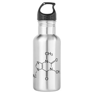 cafeïne chemische formule koffiechemie-element waterfles