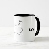 cafeïne chemische samenstelling koffie mok (Voorkant rechts)