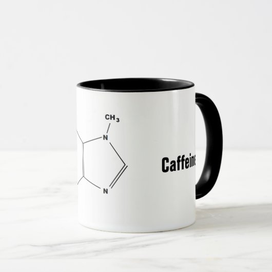 cafeïne chemische samenstelling koffie mok (Voorkant rechts)