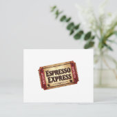 Cafeïne Chronicles: Retro koffie vibes Briefkaart (Staand voorkant)