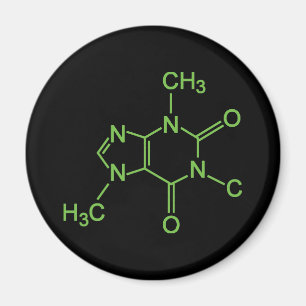 Cafeïne Coffiemolecuul Chemisch Diagram Magneet