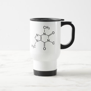 Cafeïne Coffiemolecuul Chemisch Diagram Reisbeker