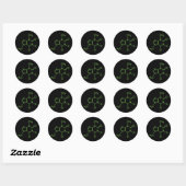 Cafeïne Coffiemolecuul Chemisch Diagram Ronde Sticker (Vel)