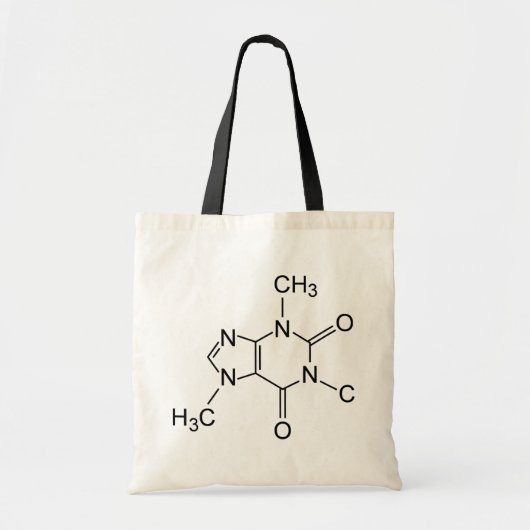 Cafeïne Coffiemolecuul Chemisch Diagram Tote Bag (Voorkant)