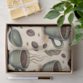 Cafeïne Collage: Ephemera-geïnspireerde koffie wra Tissuepapier (Geschenk)