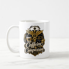 Cafeïne & Compassie Grappig Verpleegster Cadeau Koffiemok