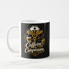 Cafeïne & Compassie Grappig Verpleegster Cadeau Koffiemok
