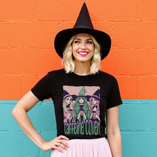 Cafeïne Coven Pastel Gothic Halloween Heksen T-shirt