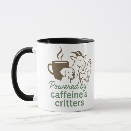 Cafeïne & Critters Coffee Mok (Links)