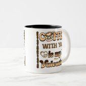 Cafeïne Crush: liefdesverhaal in elke slok Tweekleurige Koffiemok (Voorkant rechts)