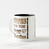 Cafeïne Crush: liefdesverhaal in elke slok Tweekleurige Koffiemok (Voorkant links)