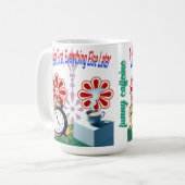 Cafeïne eerst, al het andere later Mok (Voorkant links)