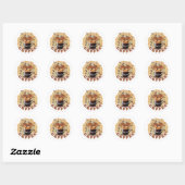 Cafeïne eerst ronde sticker (Vel)