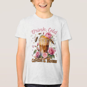 Cafeïne en bloemen: ijskoffie genot Tri-Blend shirt