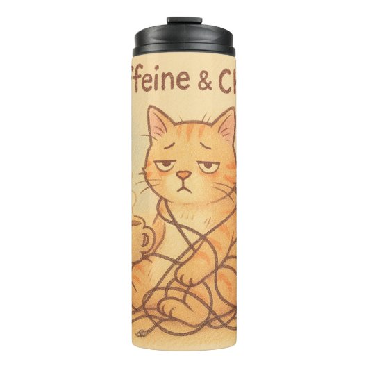 Cafeïne en Choas Thermische Tumblers Thermosbeker (Voorkant)