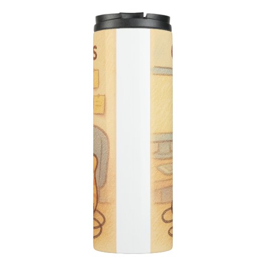 Cafeïne en Choas Thermische Tumblers Thermosbeker (Achterkant)