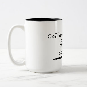 Cafeïne en ellebogen, een dodelijke Muay Thai comb Tweekleurige Koffiemok