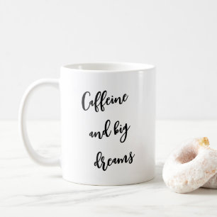 Cafeïne en grote dromen koffiemok