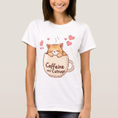 Cafeïne en kattenkruid t-shirt (Voorkant)