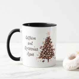 Cafeïne en kerstchaos citeren Kerstmis Mok