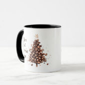 Cafeïne en kerstchaos citeren Kerstmis Mok (Voorkant links)