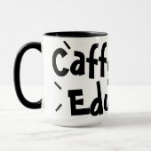 Cafeïne en onderwijzen Funny Gezegde Teacher Gift Mok (Links)