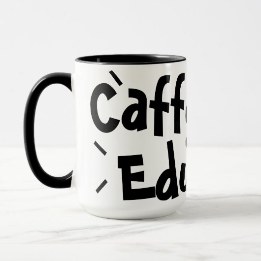 Cafeïne en onderwijzen Funny Gezegde Teacher Gift Mok (Links)