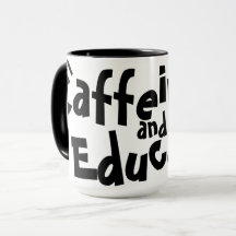 Cafeïne en onderwijzen Funny Gezegde Teacher Gift