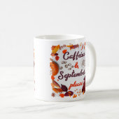 Cafeïne en september, alsjeblieft koffiemok (Voorkant rechts)