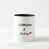Cafeïne en vriendelijkheid koffieliefhebber mok (Midden)