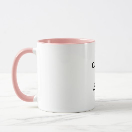 Cafeïne en vriendelijkheid koffieliefhebber mok (Links)