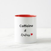 Cafeïne en vriendelijkheid koffieliefhebber mok (Midden)
